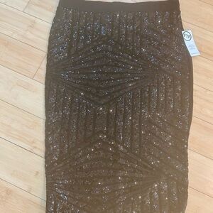 FTF Black Sequin Skirt